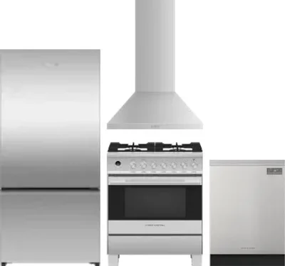 4 Piece Package Includes Refrigerator, Range, Hood And Dishwasher